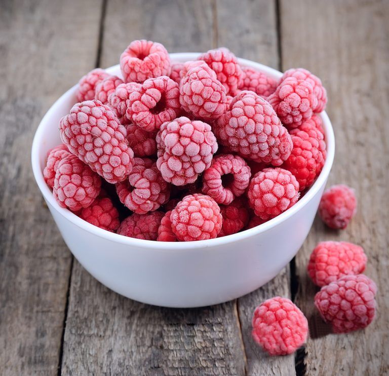 Frozen raspberries