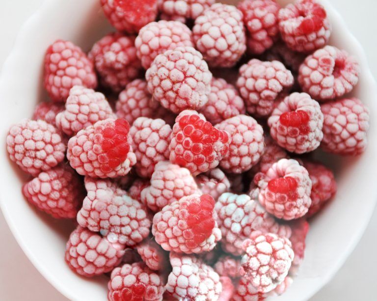 Frosen raspberries